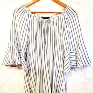 Chaps Striped Blouse